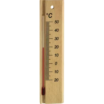 Analogový pokojový teploměr TFA Dostmann, bukové dřevo, -20 až +50 °C, na zeď 12.1053.05