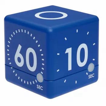 Digitální kostkový časovač TFA Dostmann Timer CUBE, modrý 38.2036.06