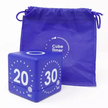Digitální kostkový časovač TFA Dostmann Timer CUBE, modrý 38.2036.06