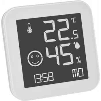 Analogový termohygrometr TFA Dostmann BLACK & WHITE, bílý (30.5054.02)