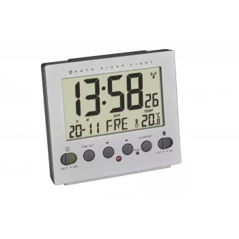Rádiové budík TFA Dostmann 60.2561.55 stříbrný