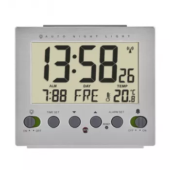 Rádiové budík TFA Dostmann 60.2561.55 stříbrný