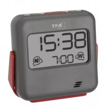 Budík quartzový TFA Dostmann šedý 60.2031.10