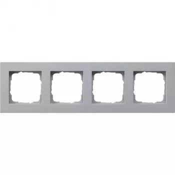 Rám krytu Gira E2 Flat Aluminium 4násobný, pod omítku, matný, horizontální 214255
