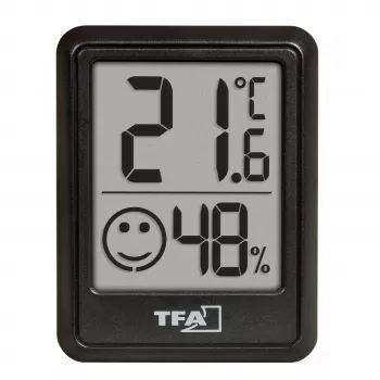Digitální termohygrometr TFA Dostmann, černý 30.5060.01.03