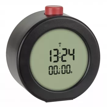 Rádiový budík TFA Dostmann 60.2569.01, velký displej, časovač, černý/červený