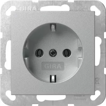Zásuvka SCHUKO GIRA 418026 System 55 podomítková hliníková
