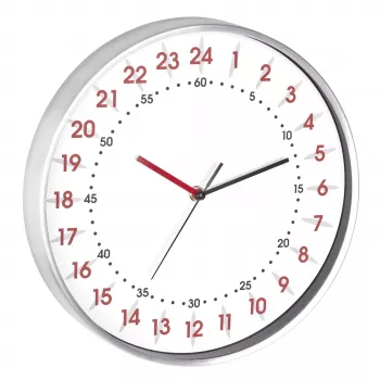 Křemenné nástěnné hodiny TFA Dostmann 60.3069.02, 304 mm x 48 mm, hliník