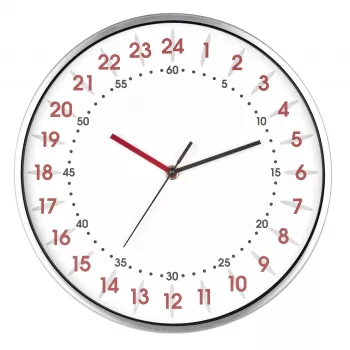 Křemenné nástěnné hodiny TFA Dostmann 60.3069.02, 304 mm x 48 mm, hliník