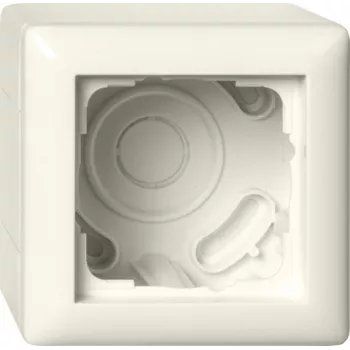 Gira Surface-Mounted Housing 1-Gang with Frame, Standard 55, Cream White 106101