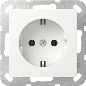 Vložka zásuvky SCHUKO SRK Gira 418027, System 55, čistě bílá lesklá