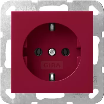 Zásuvka SCHUKO Gira System 55 červená 4455108