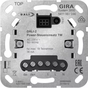 Gira System 3000 DALI-2 Power Control Insert for Tunable White 541100