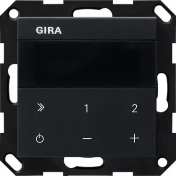 Podomítkové internetové rádio GIRA 2320005 UP Radio IP System 55 s DAB+ & FM, Bluetooth, Wi-Fi, Multiroom, matně černé