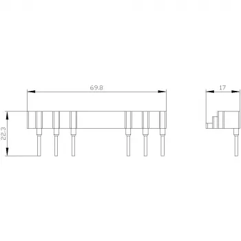 Siemens SIRIUS 3RA2913-3DA1 Wiring Module for Reversing Contactor Assemblies, S00/S0, Screw Terminal, Top Mounting