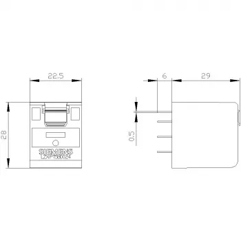 Zásuvné relé Siemens SIRIUS LZX PT580024, 5 přepínacích kontaktů, cívka 24 V DC, 6 A