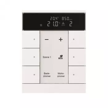 Prostorový termostat Busch-Jaeger se senzorem CO2 a vlhkosti, 6násobný, SBC/U6.0.11-84 (2CKA006330A0009)