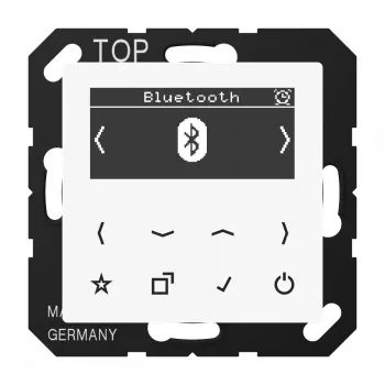 Chytré rádio JUNG DAB A BT WW DAB+ s Bluetooth, série AS/A, alpská bílá