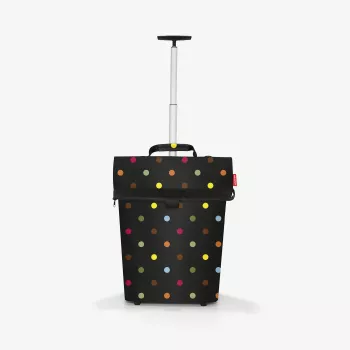 Nákupní taška na kolečkách trolley M Reisenthel, polyester, černá s puntíky, smíšené barvy, 2 kolečka (NT7009)