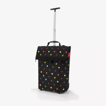 Nákupní taška na kolečkách trolley M Reisenthel, polyester, černá s puntíky, smíšené barvy, 2 kolečka (NT7009)