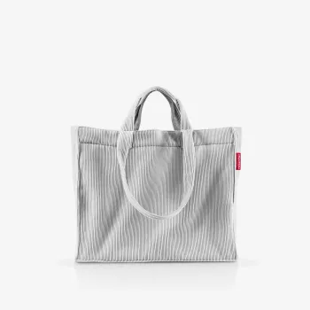 Ramenní taška reisenthel Softshopper Cord šedá polyester 47x38,5 cm GR7084