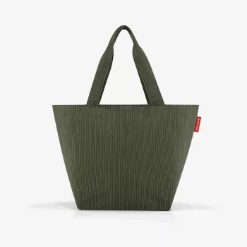 Nákupní taška reisenthel Shopper M cord dark matcha ZS5057 - objem 15 litrů
