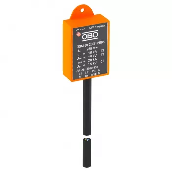 Modul přepěťové ochrany OBO Bettermann ÜSM-20-230I1PE65 pro LED svítidla, 1fázový (5092433)