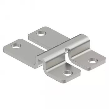 Nástěnná a podlahová upevňovací spona OBO BETTERMANN WB pro drátěné kabelové žlaby, nýtovací/šroubová montáž, 47x32x9 mm, elektrolyticky pozinkovaná ocel (6017164)
