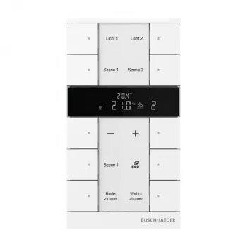 Regulátor pokojové teploty Busch-Jaeger 10násobný, bílý SBR-F-10.0.11-84 (2CKA006220A0889)