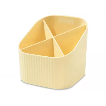 Držák na tužky HAN X-LOOP pastelově žlutý plast 4 přihrádky 111 x 111 x 105 mm 17238-815D