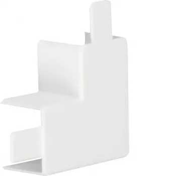 Plochý rohový spoj HAGER LF3003059016 z PVC pro LF 30x30 mm, dopravní bílá