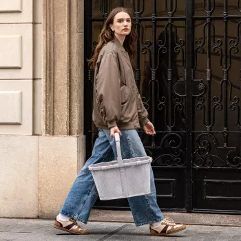 Nákupní koš reisenthel carrybag, syntetické vlákno, cord grey, BK7084