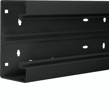 Spodní díl kabelového kanálu Hager BR6513019011 2000 mm x 130 mm černý