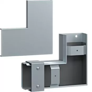 Plochý úhel FWK-Plus Hager 60x100 mm, ocel žárově zinkovaná, pro požární kabelové žlaby, FWKP601005VERZ