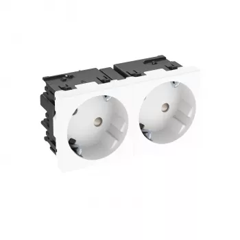 Zásuvka OBO BETTERMANN STD-D3SC RW2 33° 2násobná Schuko Connect 45 6120483