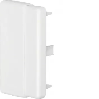 Nastavitelný koncový díl HAGER LFF6009069016 pro kabelový kanál 60x90 mm, dopravní bílá (RAL 9016)