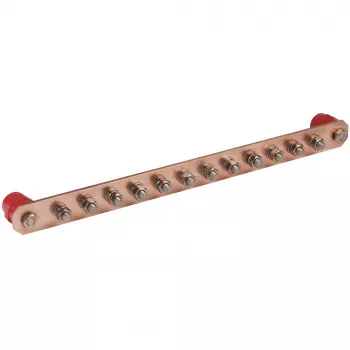 DEHN 472237 Equipotential Bonding Bar PAS I 12AP Copper 12-Point Without Cover
