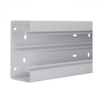 Spodní díl parapetního kanálu Hager BR6513017035, PVC, světle šedá, 65x130 mm, 2000 mm