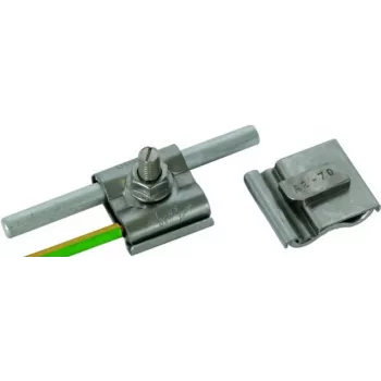 DEHN Universal Earthing Clamp M8 for Rd 8-10 mm and 4-50 mm² Conductors, Stainless Steel (540250)