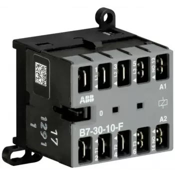 ABB B7-30-10-F-01 Mini Contactor, 3-Pole, 1 NO, 24-60 V AC/DC Coil, 9 A AC-3 GJL1311003R0101