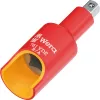VDE izolovaný adaptér Wera 781 B/A, 3/8 inch čtyřhranný pohon na 1/4 inch šestihran, mechanické zajištění 05024692001