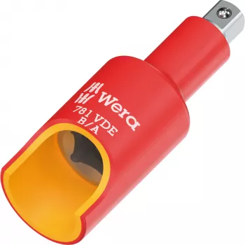 VDE izolovaný adaptér Wera 781 B/A, 3/8 inch čtyřhranný pohon na 1/4 inch šestihran, mechanické zajištění 05024692001