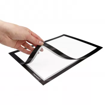 MAGNETOPLAN HOLTZ magnetofix oboustranný samolepicí informační rám, DIN A6, černý, otevírací 1132112