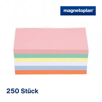 Komunikační karty MAGNETOPLAN HOLTZ, obdélníkové, 200 x 100 mm, mix barev (růžová, zelená, žlutá, bílá, modrá, oranžová), 250 karet 112501510