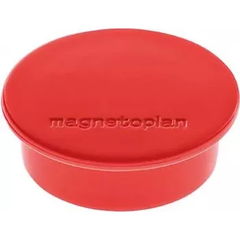 Kulatý magnet Magnetoplan Discofix, červený, plný ferit, přídržná síla 2,2 kg 1662006