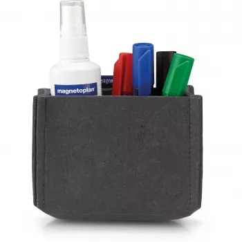 Držák na pera magnetoplan magnetoTray Medium šedý filcový, magnetický, z 100% recyklovaných PET lahví 1227701