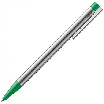 Kuličkové pero LAMY Logo, matný zelený lak, nerezové tělo, modrá náplň M16 1228040