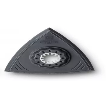 Trojúhelníková brusná podložka FEIN 63806141220 pro oscilační multifunkční nástroje, 80 mm, suchý zip, bez otvorů, černá