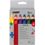 Pastelky LAMY 3plus, sada 6 ks, ergonomické trojúhelníkové, extra silná lámavzdorná tuhá, různé barvy 1222002