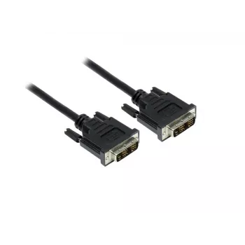 Kabel DVI-D Single Link GoodConnections 18+1 samec na samce 1,8 m černý pozlacený dvojitě stíněný HDCP 1920x1200 4310-DD2